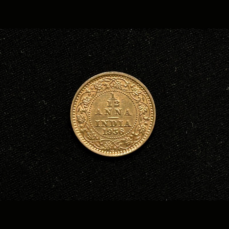 British India, 1936 KGV, 1/12 Anna Coin, Calcutta Mint, Metal - Copper
